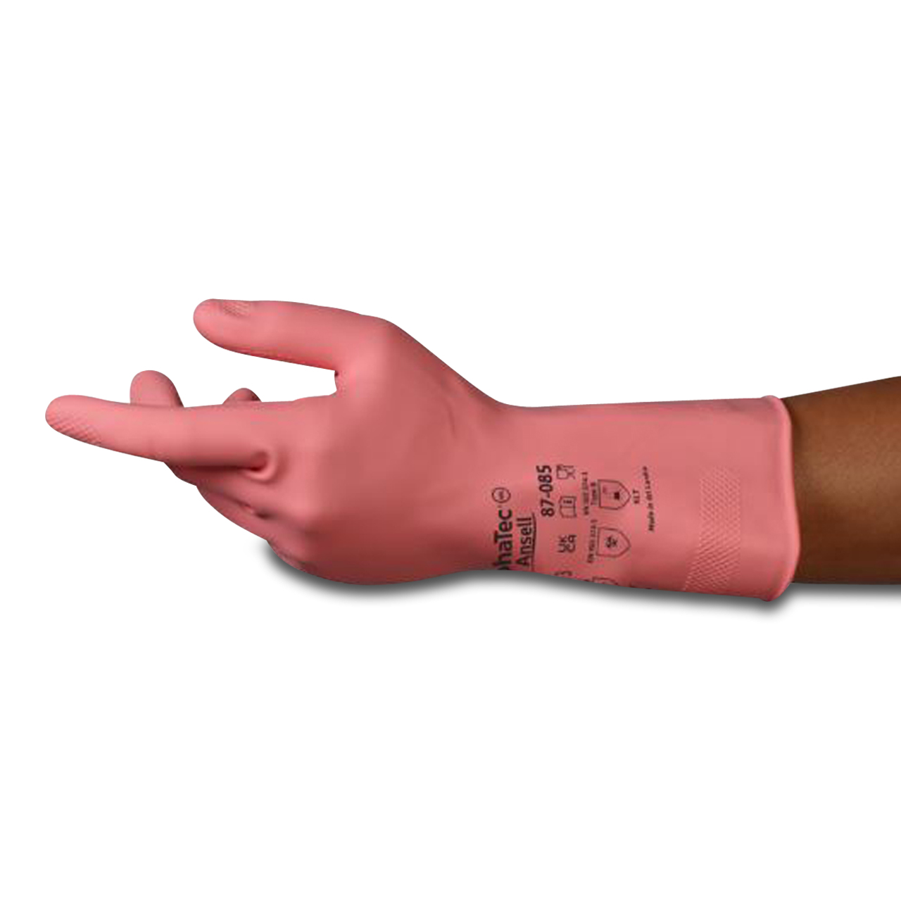 Gants en caoutchouc naturel AlphaTec® 87-085 Rose XL Gants en caoutchouc naturel AlphaTec® 87-085 Rose XL