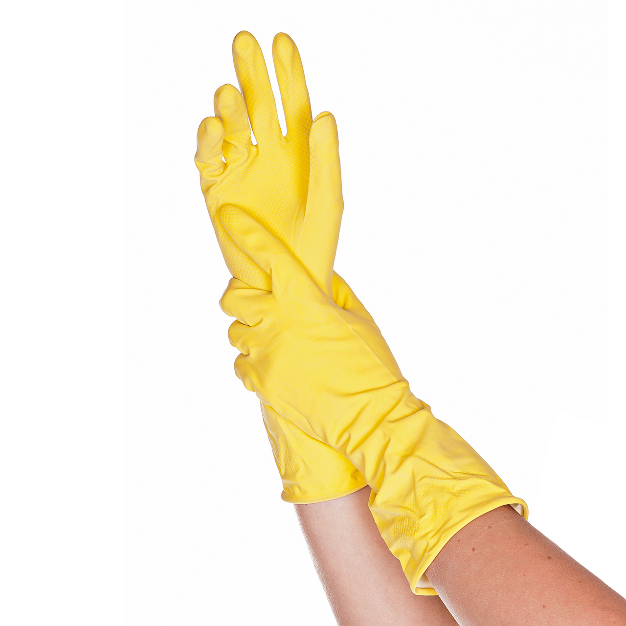 Gants en latex Bettina jaunes M