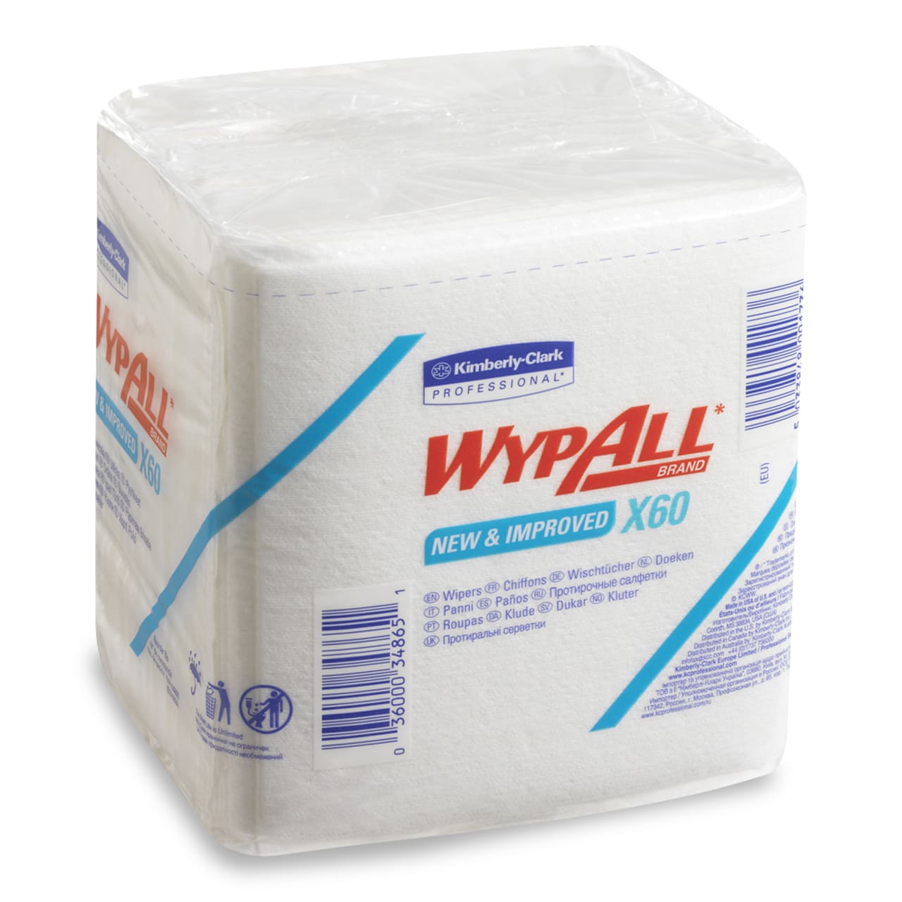 WypAll® X60 Chiffons - Pliés 1/4