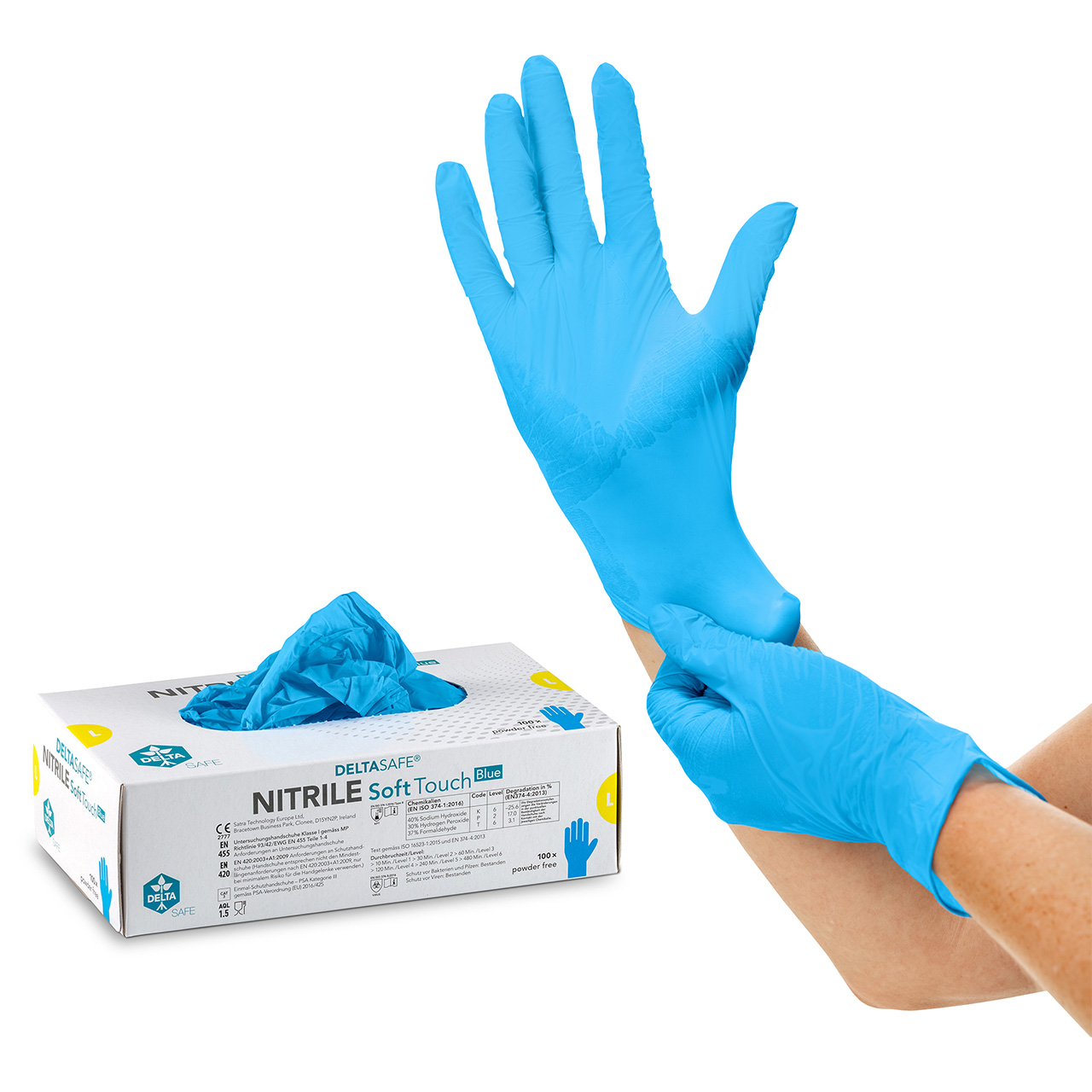 DELTASAFE® NITRILE Soft Touch Blue, 240 mm, XL DELTASAFE® NITRILE Soft Touch Blue, 240 mm, XL