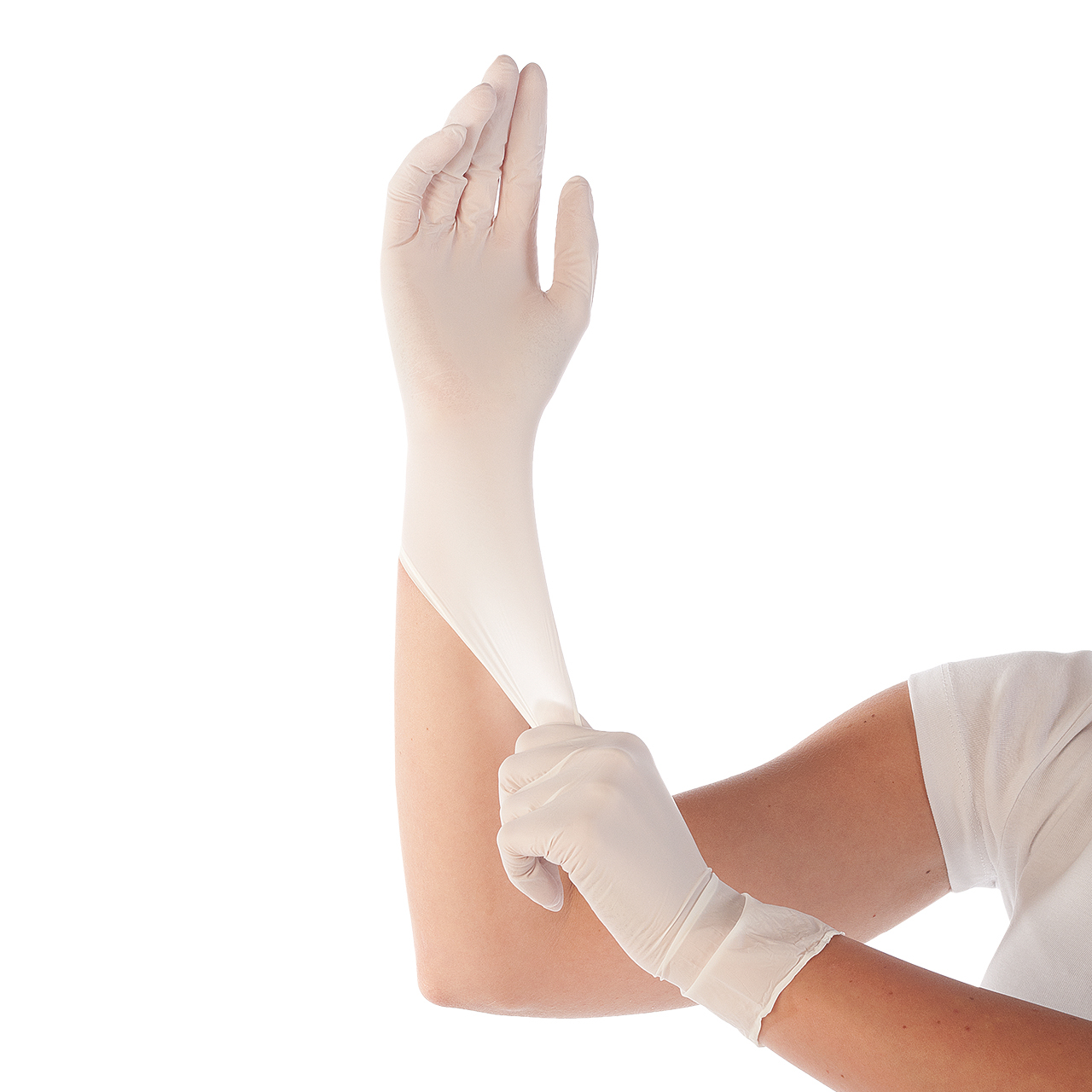 Gants en nitrile Safe Super Stretch blancs S Gants en nitrile Safe Super Stretch blancs S