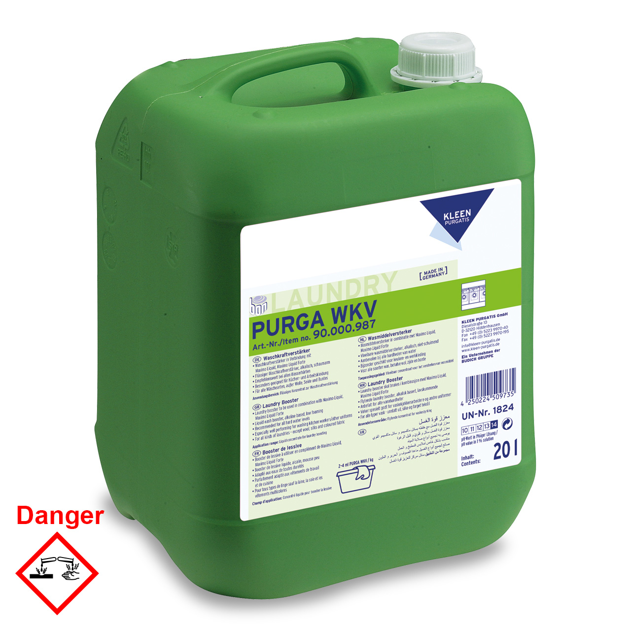 Purga, Renforçateur de lavage, 20 litres Purga, Renforçateur de lavage, 20 litres