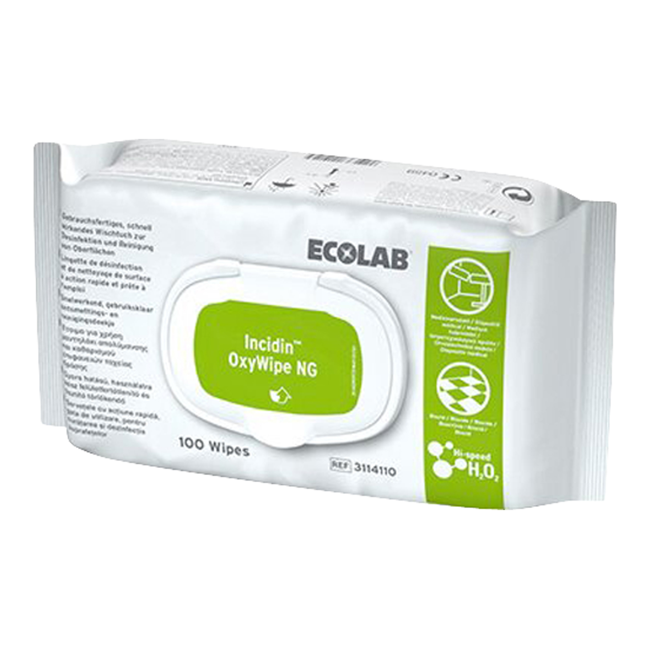 Ecolab Incidin Oxywipe 6X100 Wipes