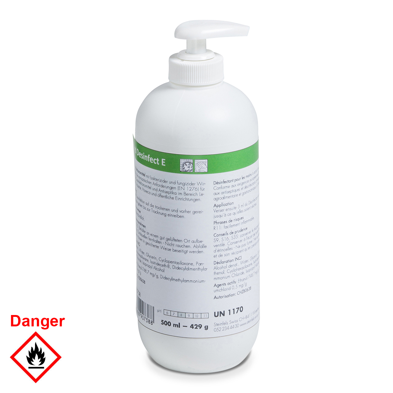 Hand Desinfect E 500 ml mit Pumpe