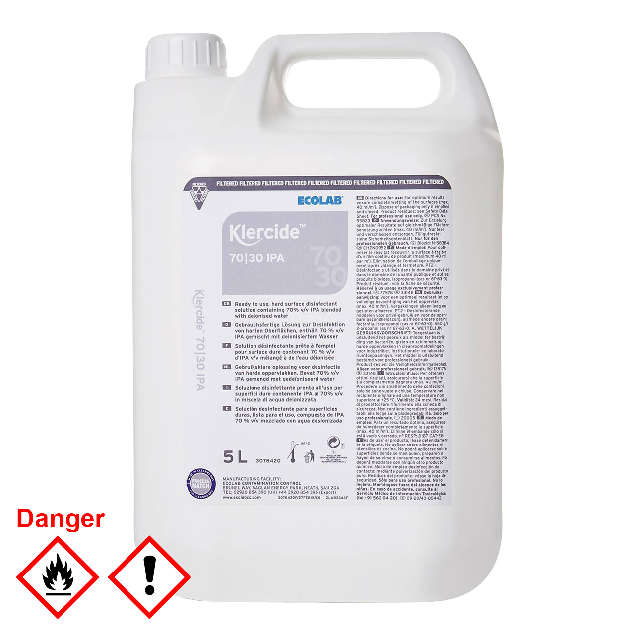 Ecolab Klercide 70/30 IPA 4x5L