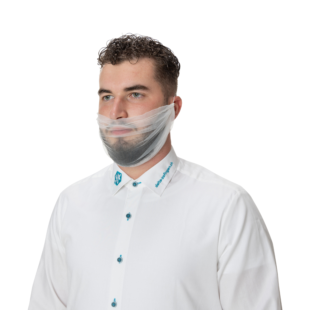 Solida Masque à barbe Micromesh blanc L en polysachet Solida Masque à barbe Micromesh blanc L en polysachet