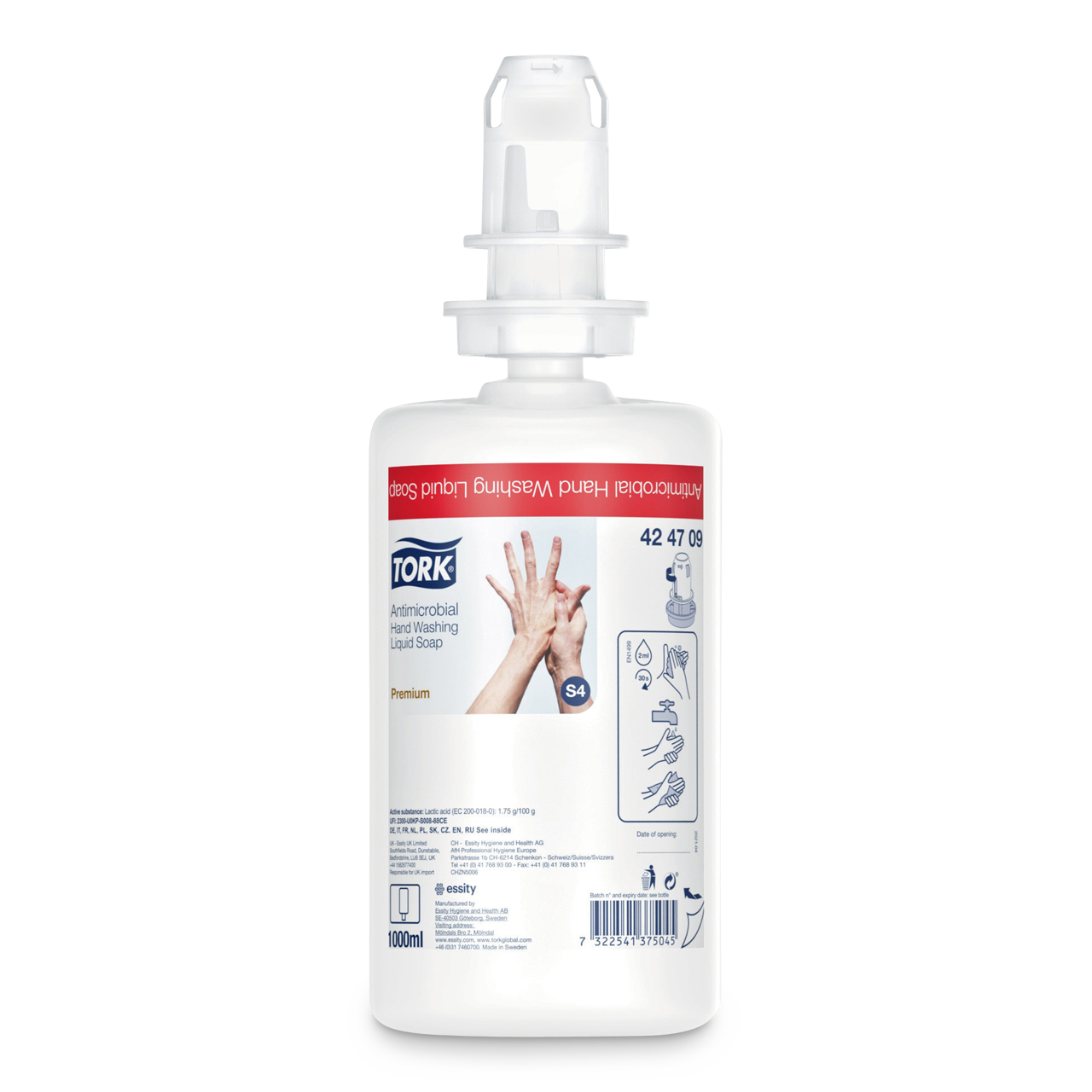 Savon liquide désinfectant pour les mains Tork S4