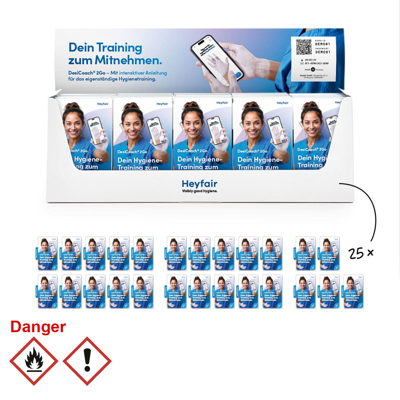 DesiCoach® 2Go Blanc Pack de 25 unités d'entraînement allemand