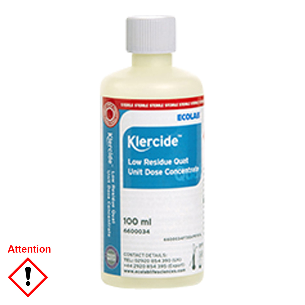 Ecolab Klercide Low Resi Unit Dose Concentrate 50x100mL