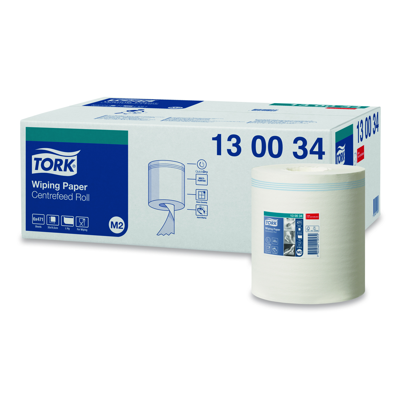 Tork Papier d’essuyage multi-usage QD M2