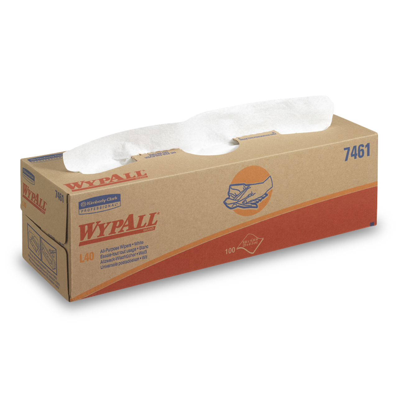 WypAll® L40 Essuyeurs - Boîte à pince / Blanc