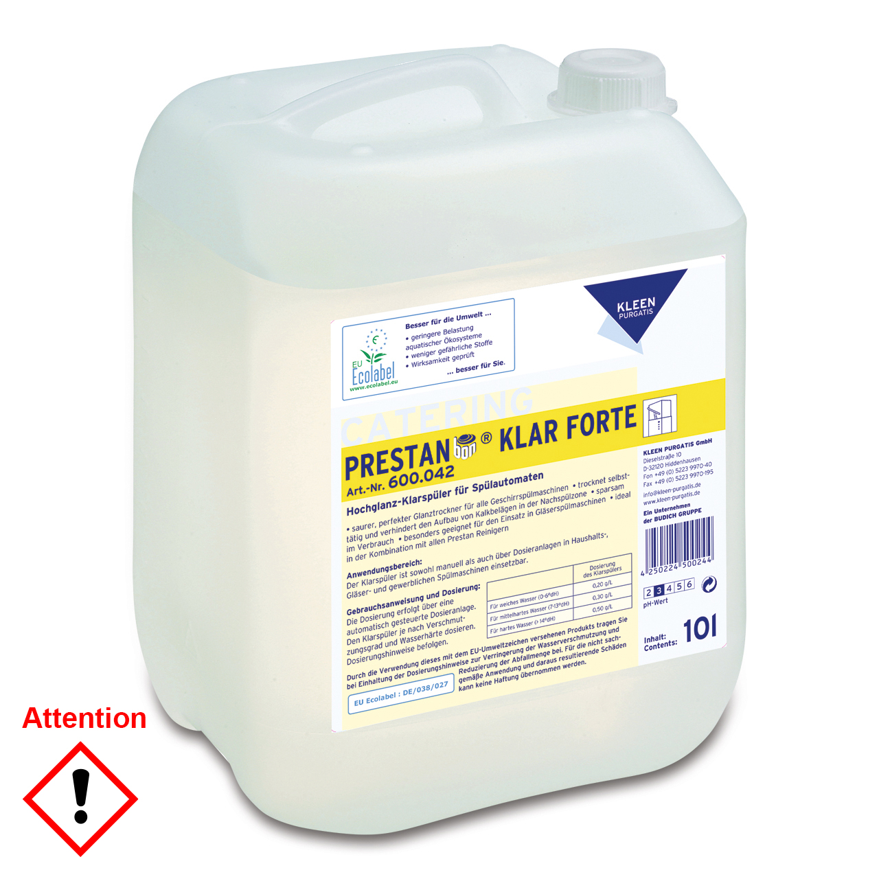 Prestan Klar Forte, Klarspüler, 10 l Kanister Prestan Klar Forte, Klarspüler, 10 l Kanister