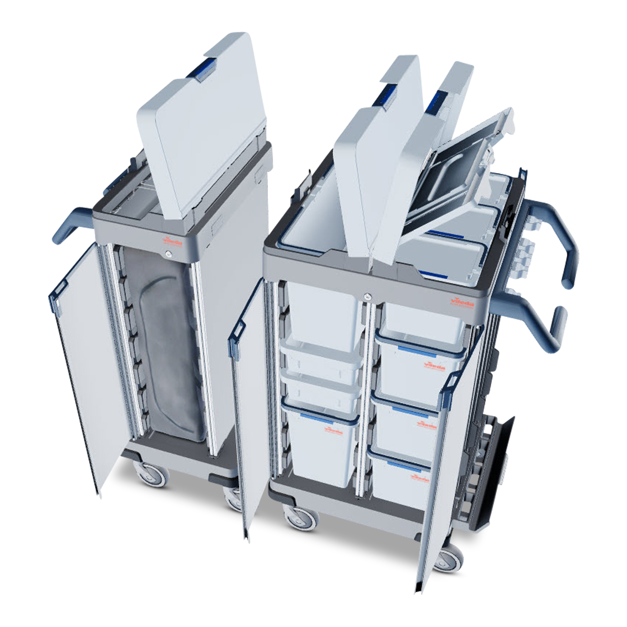 Origo 2 CA Chariot détachable milieu hospitalier avec couvercle de rangement Origo 2 CA Chariot détachable milieu hospitalier avec couvercle de rangement
