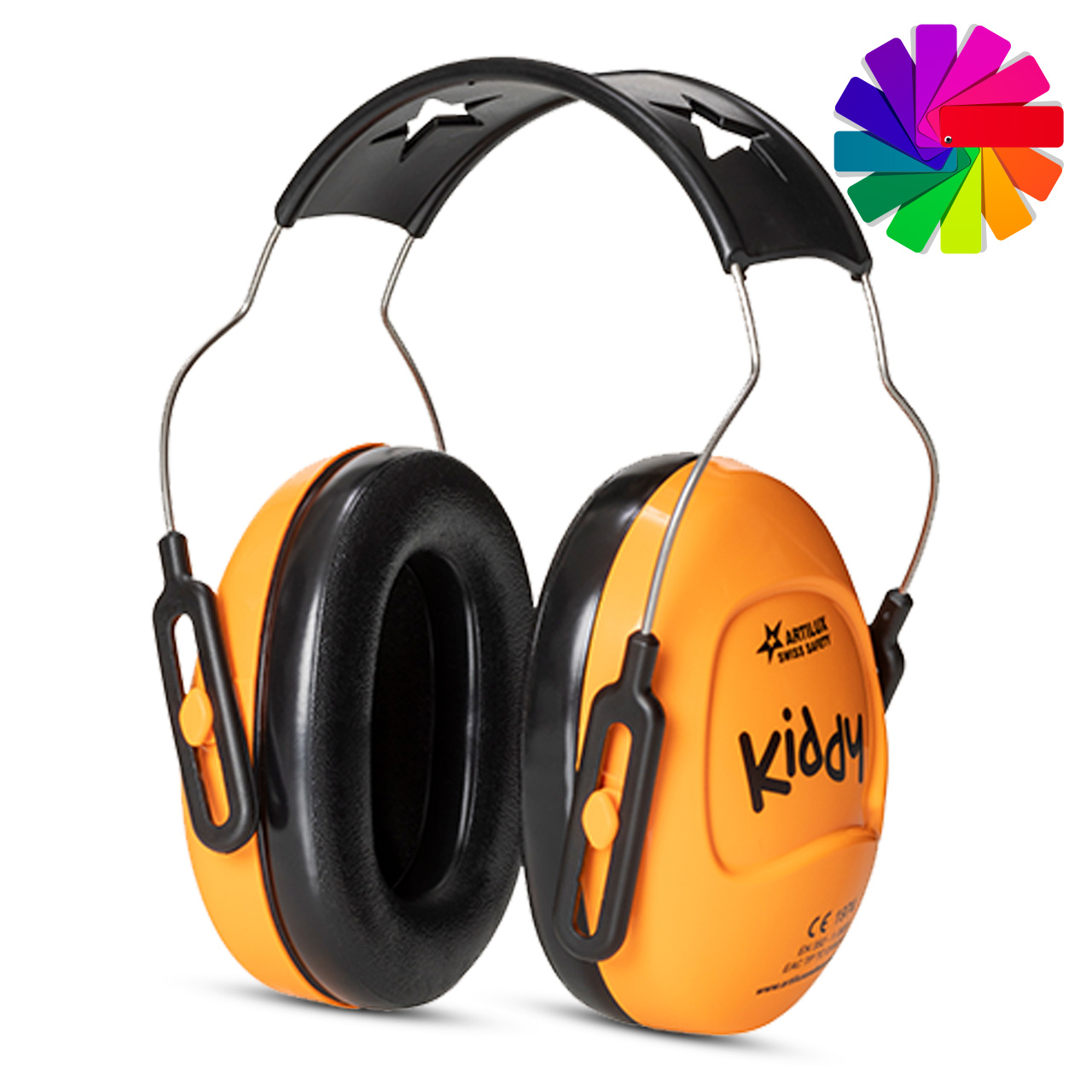 Kiddy Protection auditive pour enfants orange fluorescent Kiddy Protection auditive pour enfants orange fluorescent