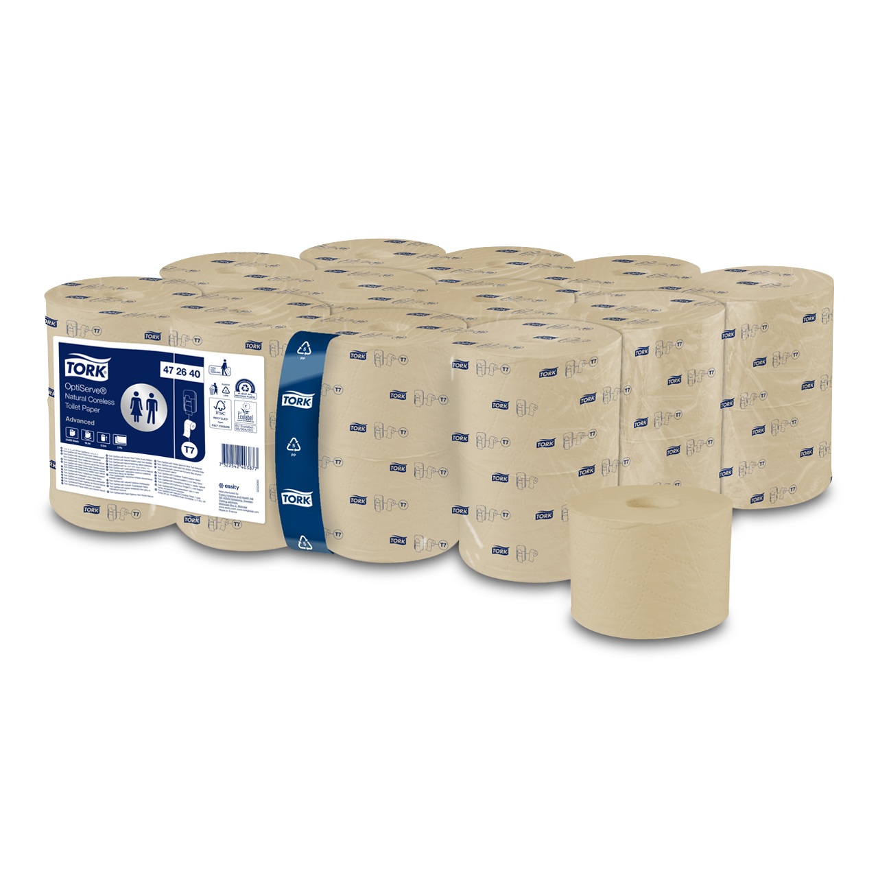 Tork OptiServe® Natur Hülsenloses Toilettenpapier Tork OptiServe® Natur Hülsenloses Toilettenpapier