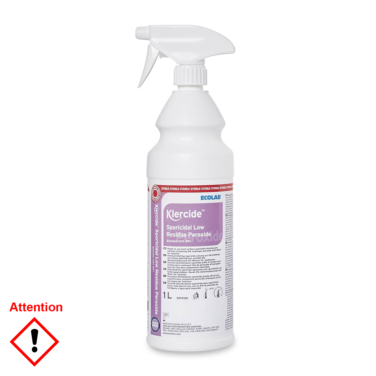 Ecolab Klercide Spor Low Residue Peroxide WFI 6x1l Ecolab Klercide Spor Low Residue Peroxide WFI 6x1l
