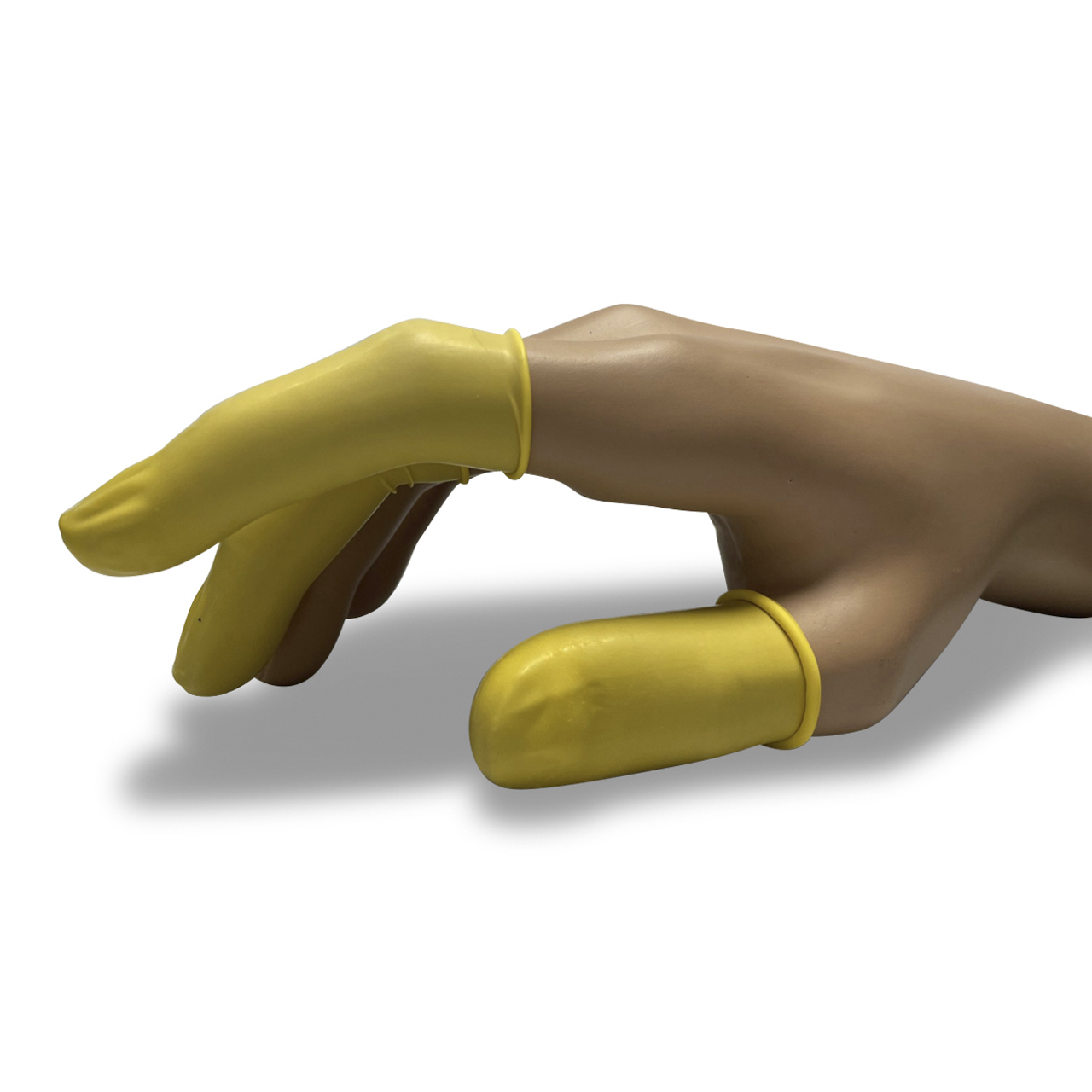 Doigtiers, latex, antistatique, jaune, L
