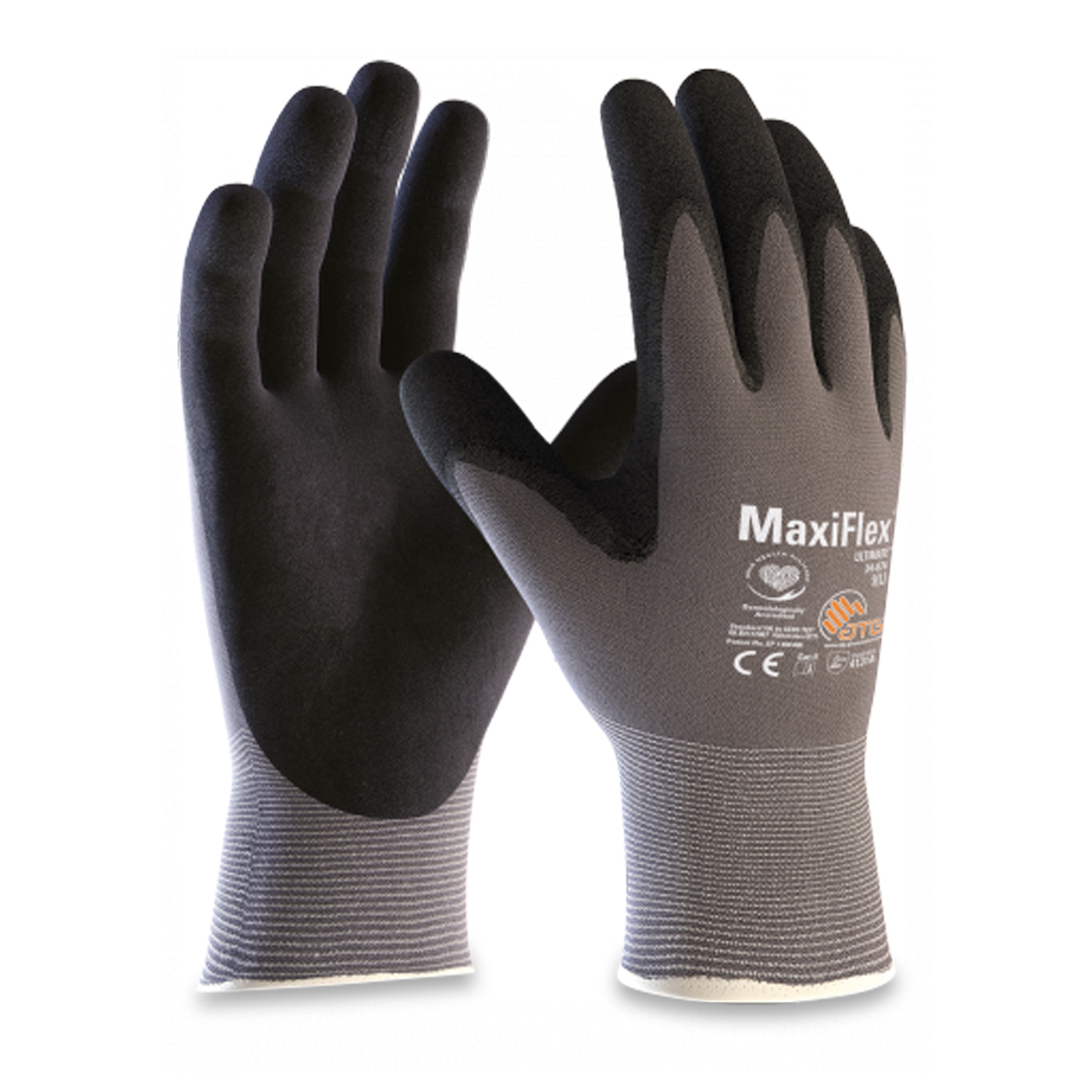 MaxiFlex Ultimate 34-874 Schwarz/Grau Gr. 10 (XL)