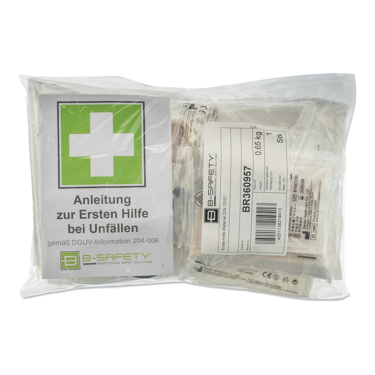 Recharge pour B-SAFETY Mallette de premiers secours DIN 13157 Recharge pour B-SAFETY Mallette de premiers secours DIN 13157