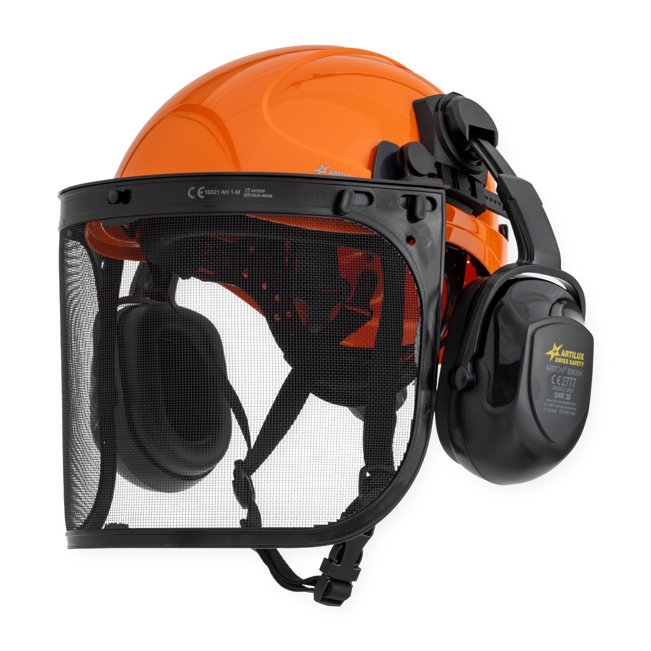ARTITOP®Schutzhelm SH510 Forest Waldarbeiter-Helm-Set orange