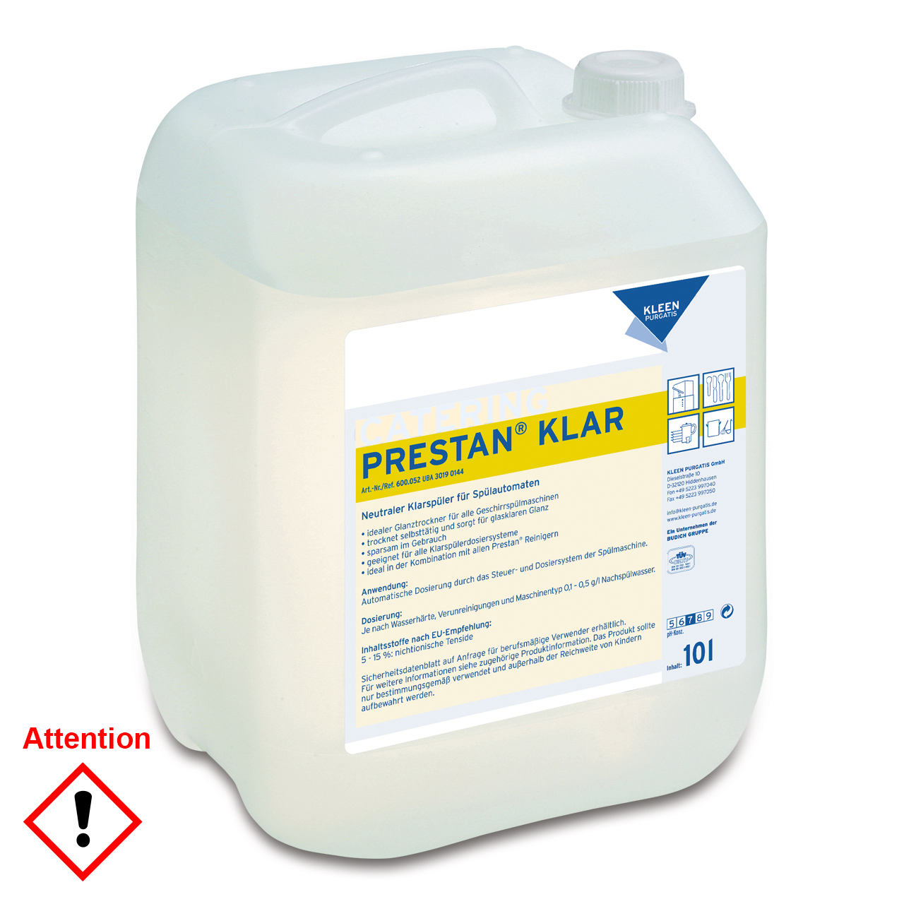 Prestan Klar neutral, Klarspüler, 10 l Kanister Prestan Klar neutral, Klarspüler, 10 l Kanister