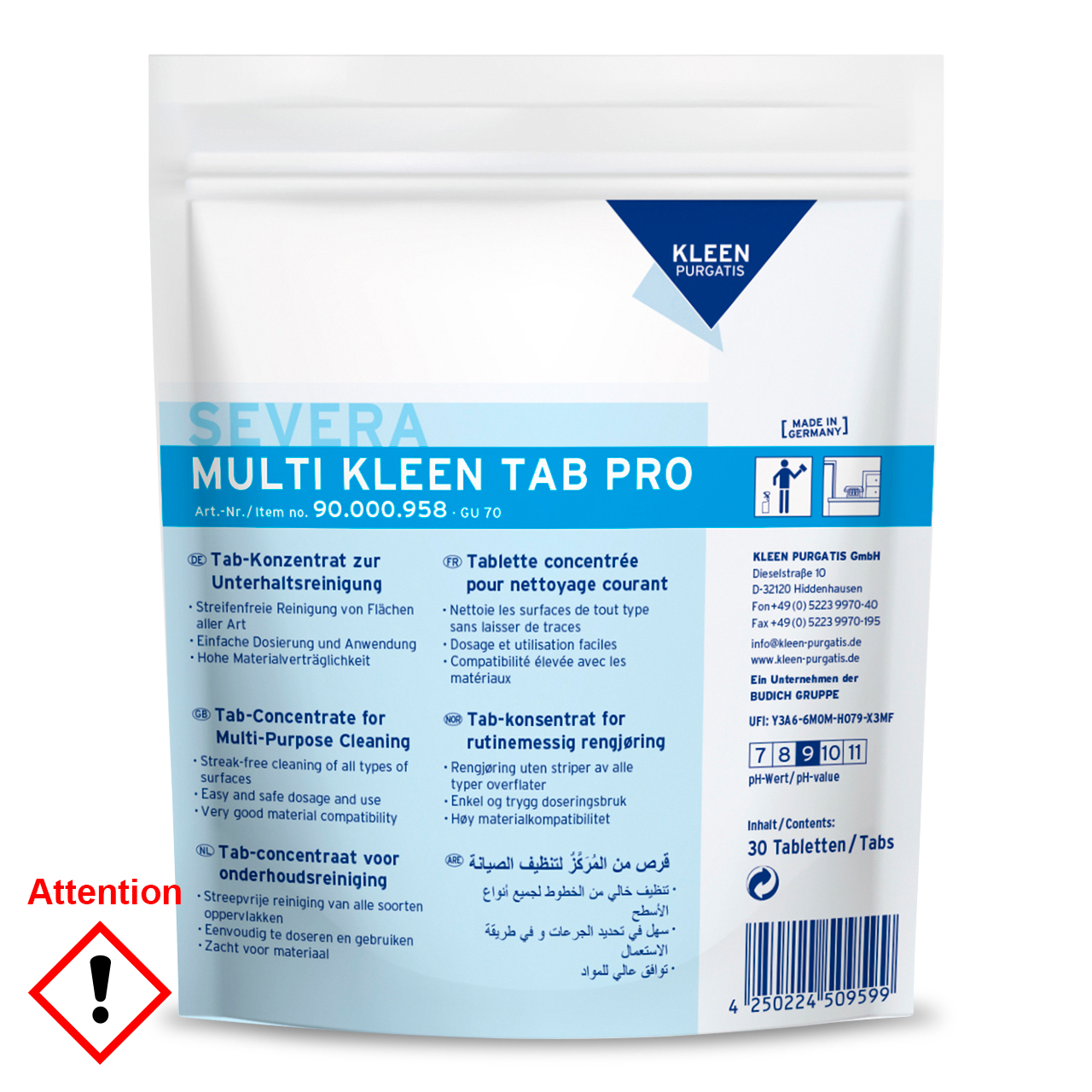 Severa Multi Kleen Tab Pro, 30 Tabs à 3 g