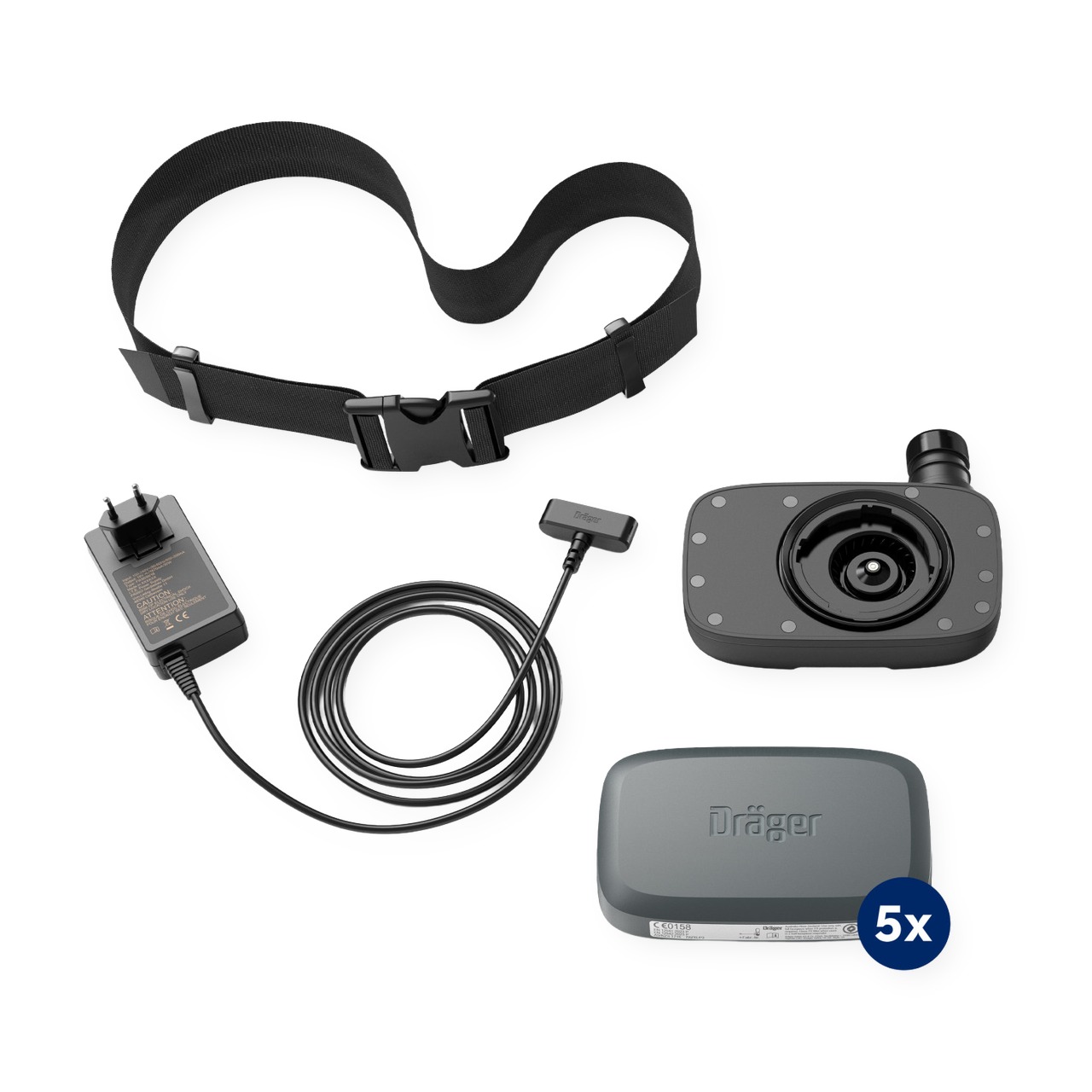 Dräger X-plore 8300 Starter-Set Standard (Grundgerät, Filter (5 ST), Ladegerät, Standardgurt)