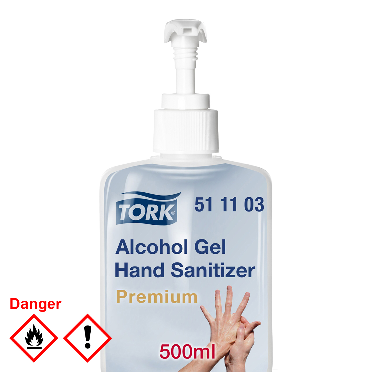 Tork Gel hydro-alcoolique 500 ml (biocide) 