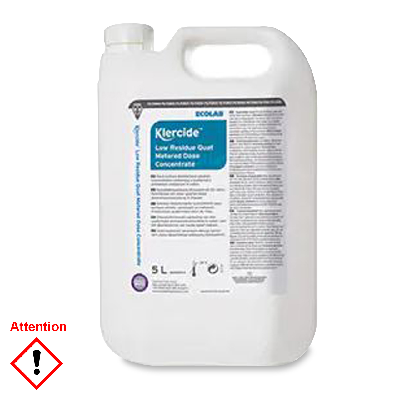 Ecolab Klercide Low Resi Quat Met Dose Conc  2x5 l Ecolab Klercide Low Resi Quat Met Dose Conc  2x5 l
