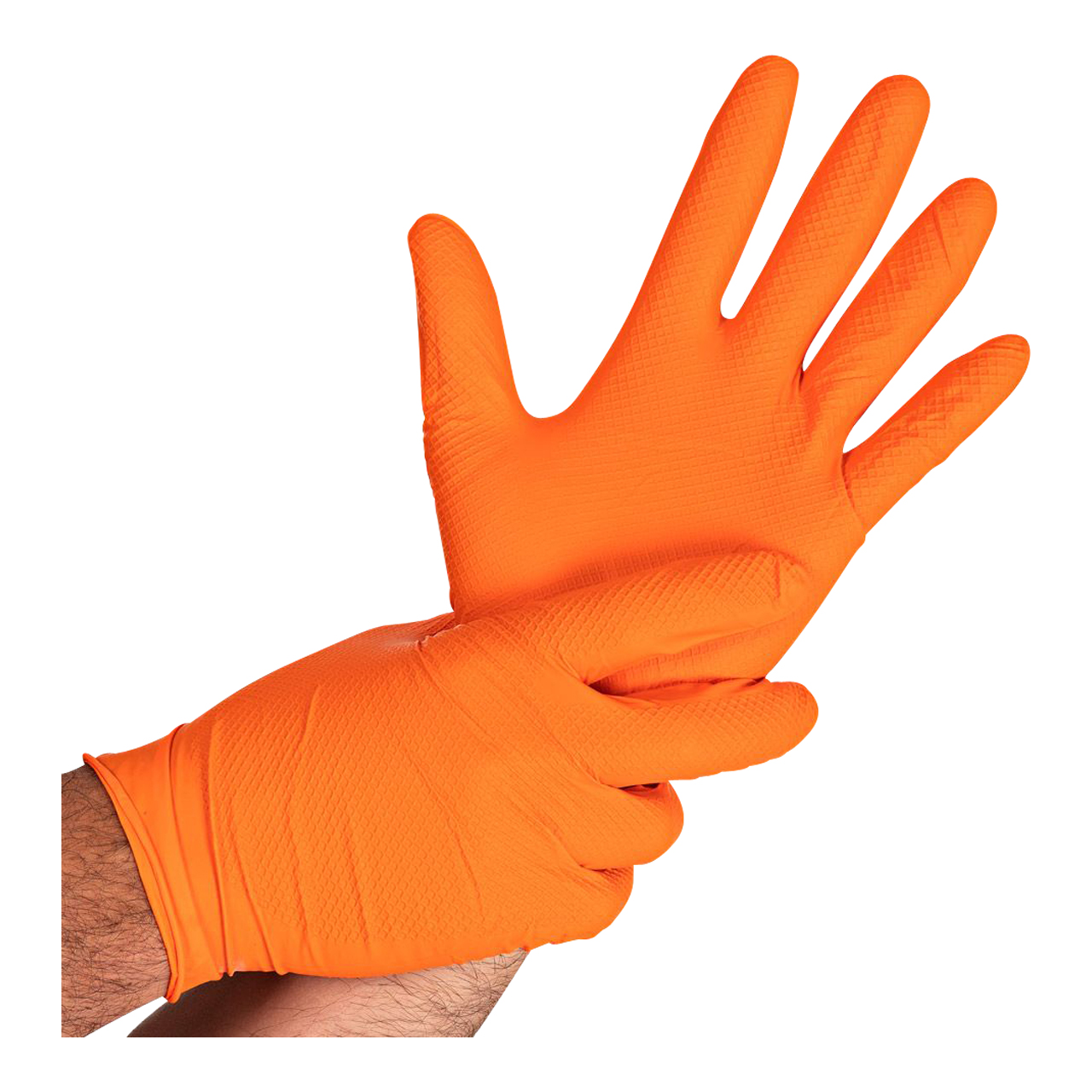 Nitril-Handschuhe Power Grip Orange