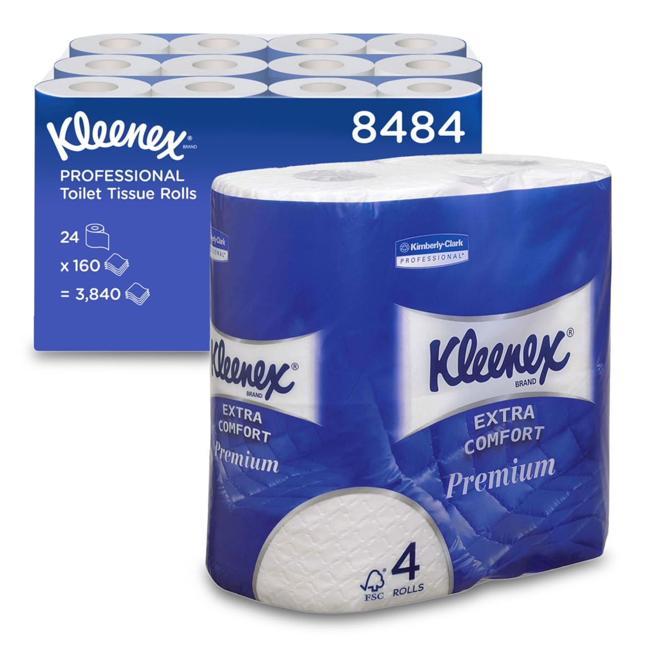 Kleenex® Rouleau de papier toilette, 4 plis