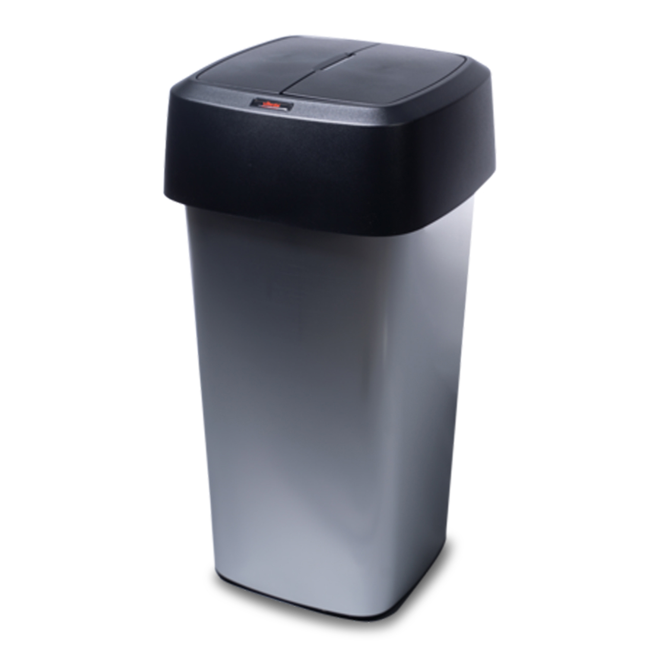 VILEDA Iris eckig 60L mit Schwingdeckel, schwarz