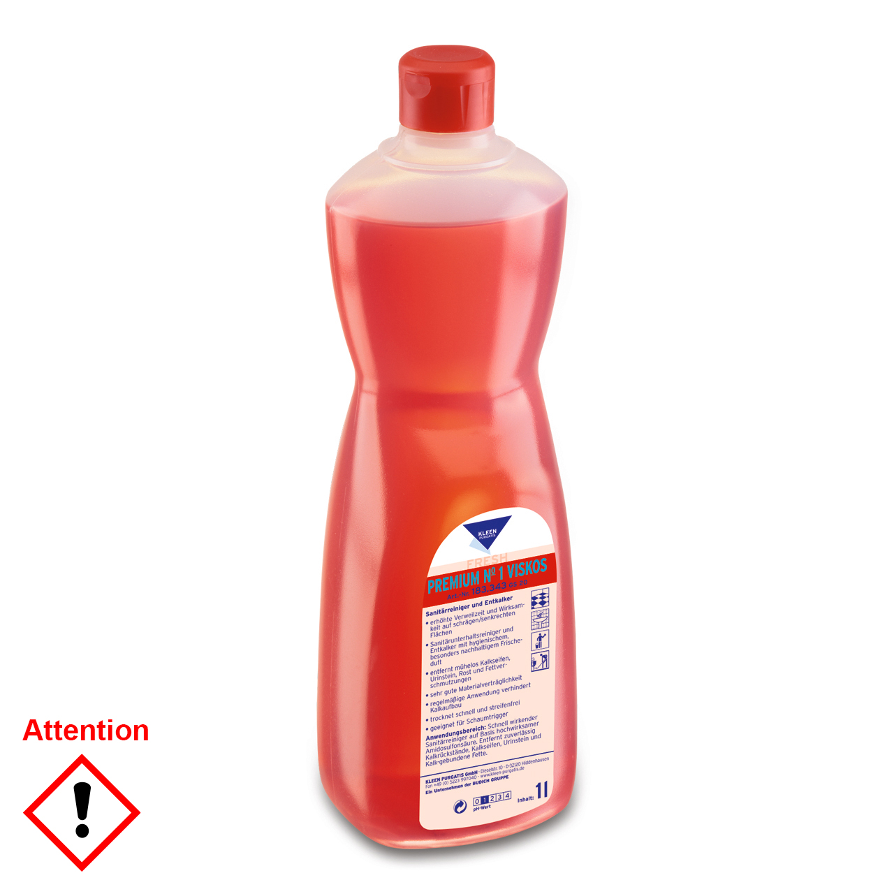 Premium No.1 Viskos Sanitärreiniger, 6x1l Flasche