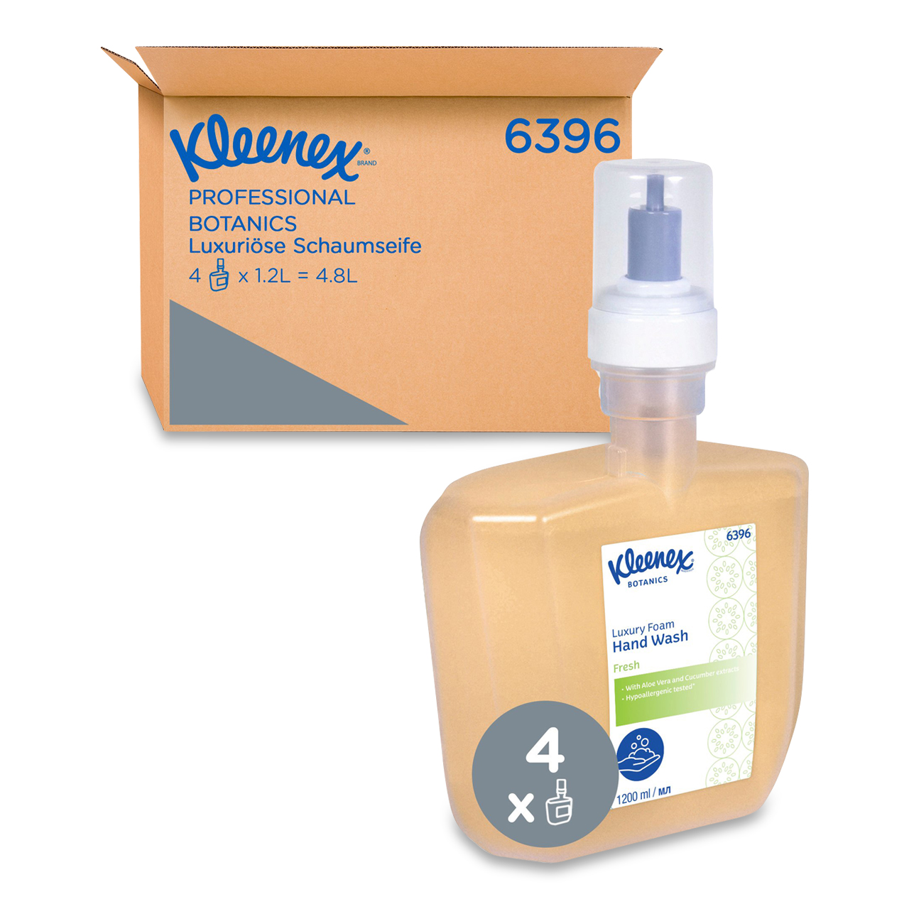 Kleenex® Botanics™ Fresh Mousse nettoyante de luxe pour les mains Kleenex® Botanics™ Fresh Mousse nettoyante de luxe pour les mains