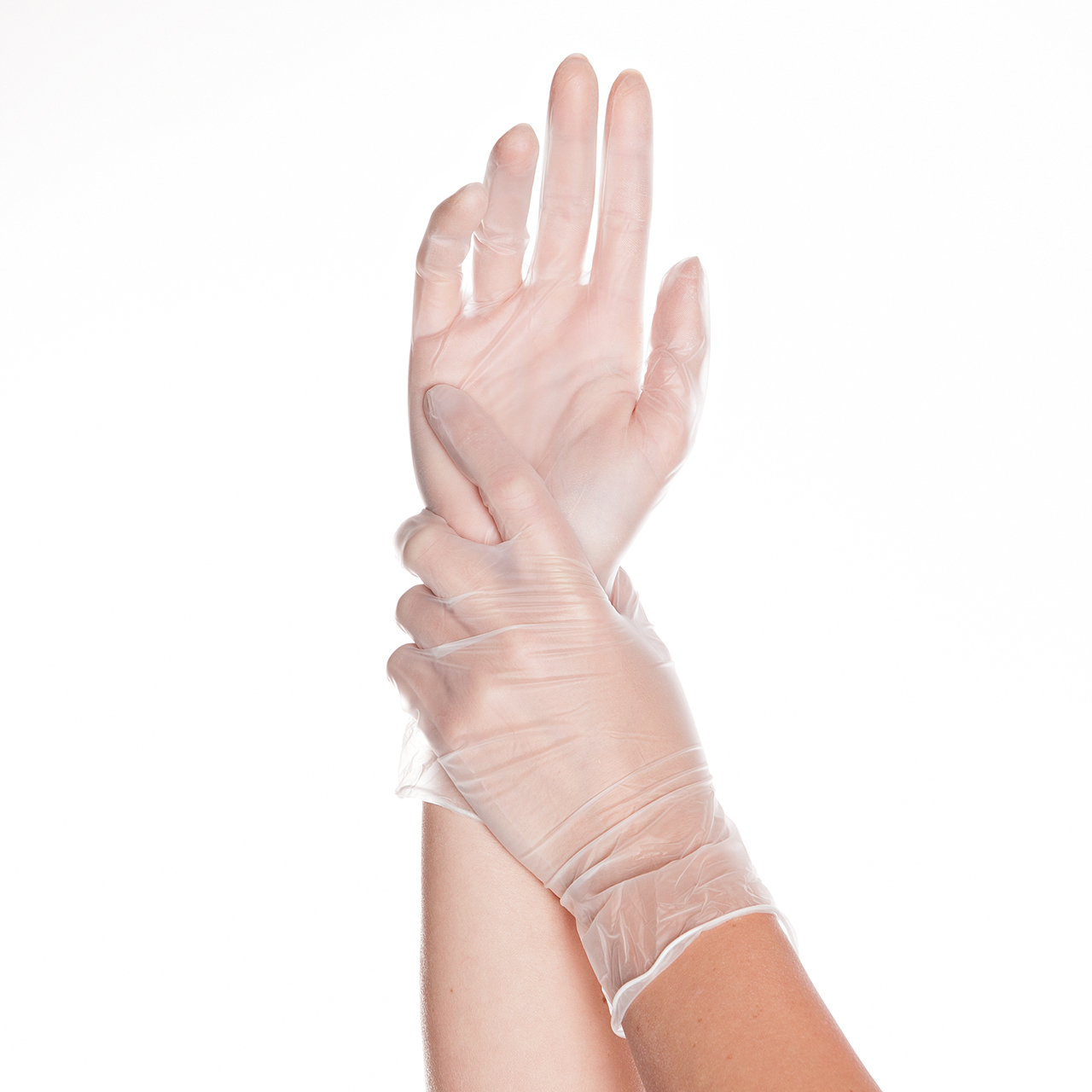 Gants en vinyle Ideal blancs L